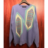 MADE IN SCOTLAND製 90s Pringle COLLECTION by Nick Faldo ヴァージンウール クルーネックセーター ラベンダー XLサイズ
