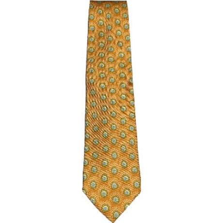 ▲訳あり商品▲ MADE IN ITALY製 Ermenegildo Zegna 小紋柄シルクネクタイ オレンジ
