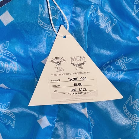 激レア ☆タグ付き新古品☆ TISA PHENOMENON × MCM トリプルネームモノグラムシースルーフード ブルー