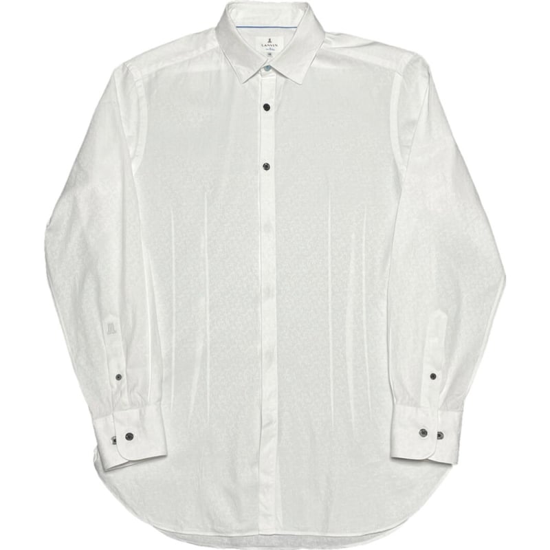 MADE IN JAPAN製 LANVIN en Bleu 長袖シャツ ホワイト 48サイズ MADE IN JAPAN製 LANVIN en Bleu 長袖シャツ ホワイト 48サイズ