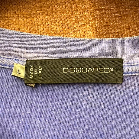 MADE IN ITALY製 DSQUARED2 2011年モデル プリントTシャツ ブルー Lサイズ