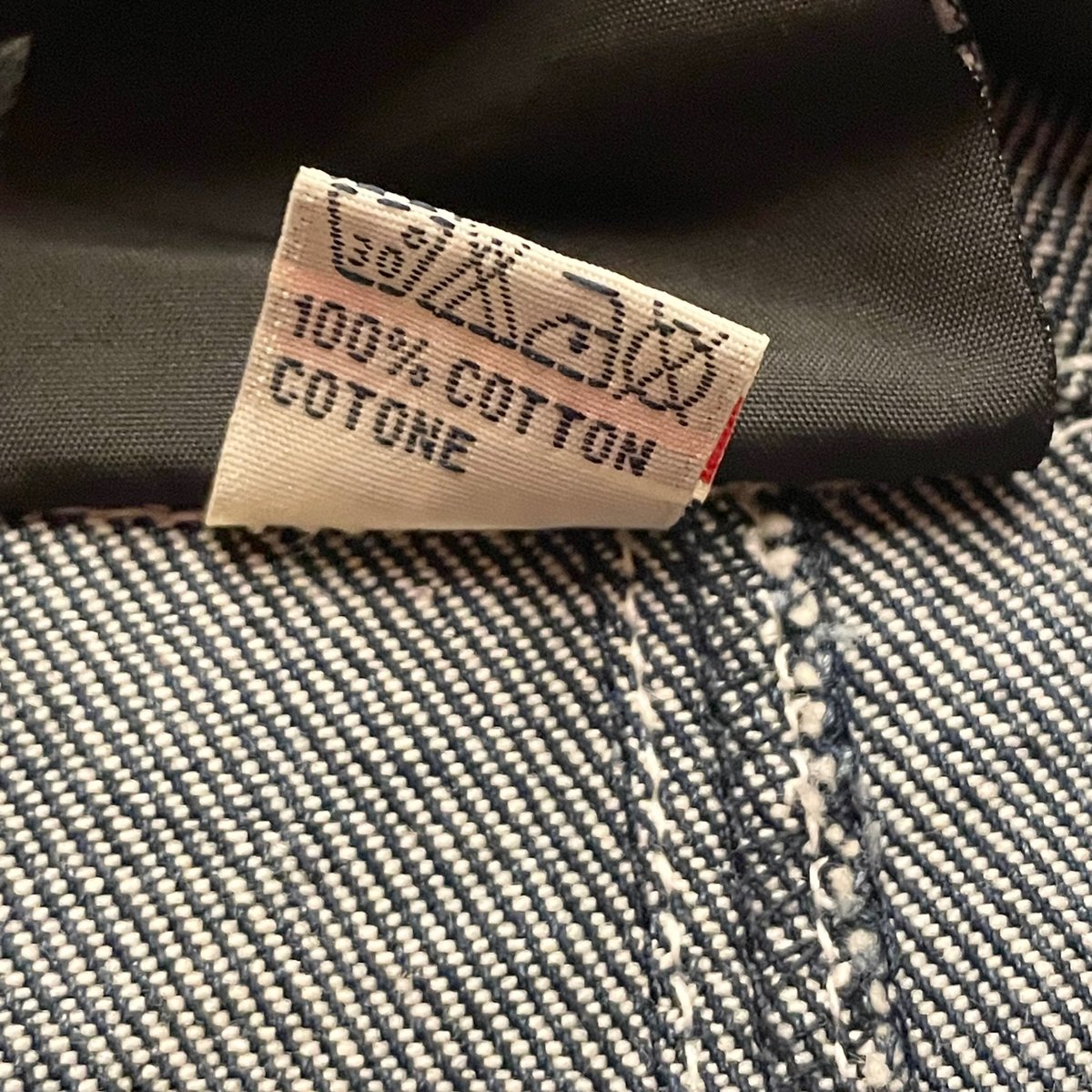 ROCAWEAR ノースリーブデニムベスト ネイビー×ホワイト XLサイズ