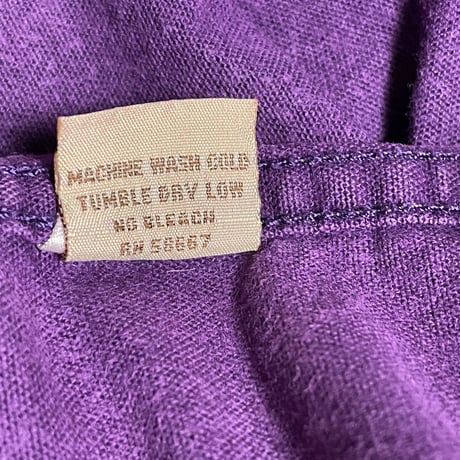GUESS CLASSICS by GEORGES MARCIANO 長袖ツートンカラーシャツ パープル×カーキ Lサイズ
