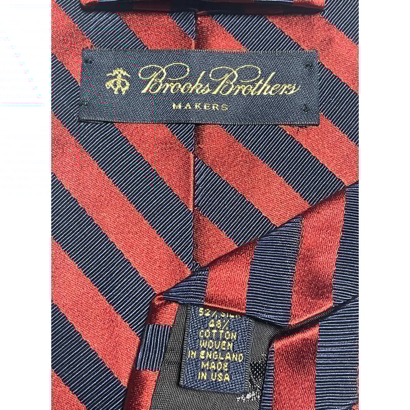 【美品】米国製 BROOKS BROTHERS ストライプ レジメンタル MADE IN USA製 BROOKS BROTHERS レジメンタルストライプ柄シルク