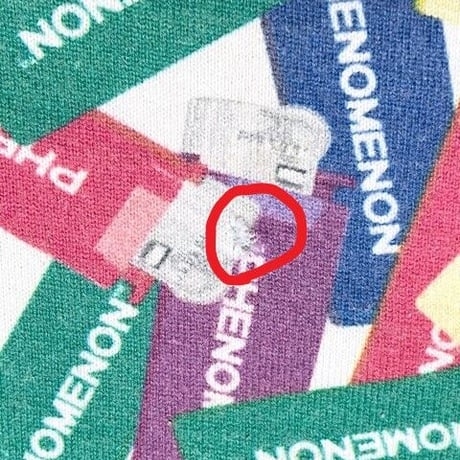 MADE IN JAPAN製 PHENOMENON 2008年モデル ライター総柄プリントTシャツ マルチカラー Mサイズ