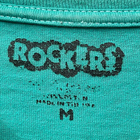 MADE IN USA製 ROCKERS NYC プリントTシャツ グリーン Mサイズ