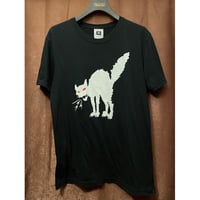 MADE IN JAPAN製 SWAGGER 猫デザイン プリントTシャツ ブラック Sサイズ