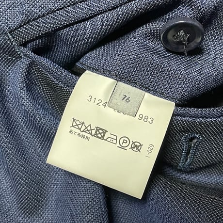 GREEN LABEL RELAXING STRONA生地 ウールスーツ ネイビー 44サイズ
