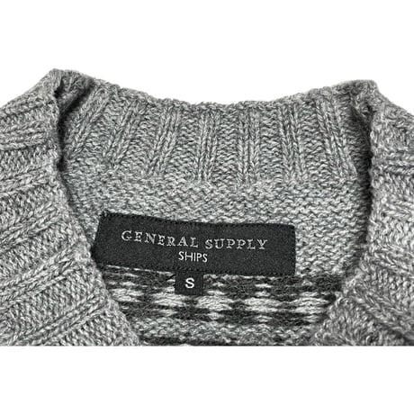 SHIPS GENERAL SUPPLY ハイネックセーター グレー Sサイズ