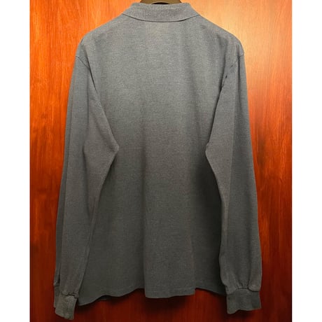 希少 MADE IN FRANCE製 80s CHEMISE LACOSTE 長袖鹿の子ポロシャツ インディゴ 7サイズ