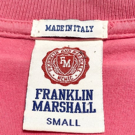 MADE IN ITALY製 FRANKLIN MARSHALL 半袖Tシャツ ピンク Sサイズ