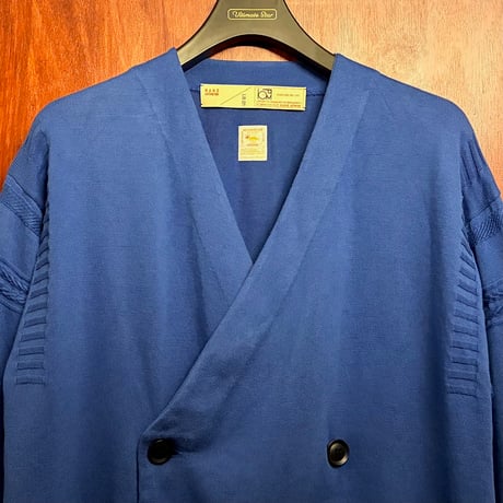 MADE IN JAPAN製 NANO UNIVERSE SEA ISLAND COTTON ダブルカーディガン ブルー Mサイズ