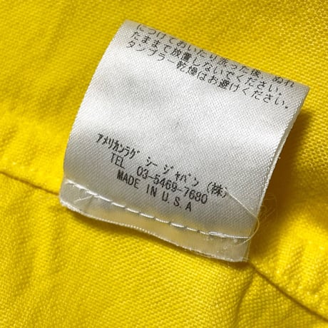 MADE IN USA製 BAND OF OUTSIDERS 長袖ボタンダウンオックスフォードシャツ イエロー Sサイズ