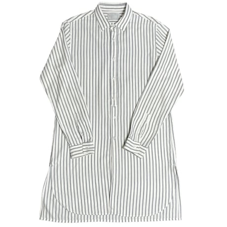 MADE IN JAPAN製 JOINTRUST ロング丈長袖シャツ ホワイト×グレー 2サイズ