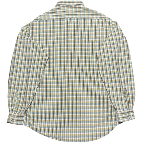 MADE IN PORTUGAL製 Levi's ORIGINAL 長袖チェックシャツ グリーン×イエロー Mサイズ