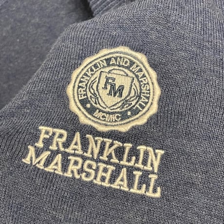 MADE IN ITALY製 FRANKLIN MARSHALL Knitwear コットンカーディガン ペールブルー XLサイズ