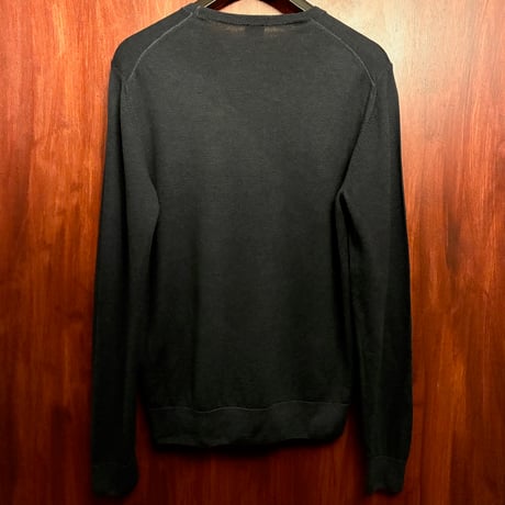 HUGO BOSS クルーネックウールシルクセーター チャコールグレー Sサイズ