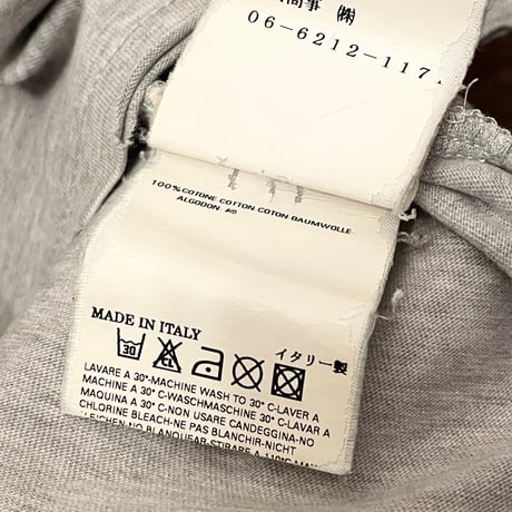 MADE IN ITALY製 DSQUARED2 プリントリンガーTシャツ グレー Mサイズ