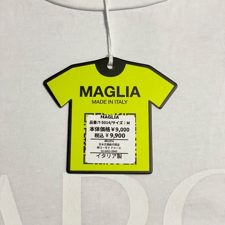 ★新品★ MADE IN ITALY製 MAGLIA 2025年AWモデル 「Pisa in MAGLIA」 イタリア都市 プリント クルーネックTシャツ ホワイト×サンドベージュ M～XLサイズ