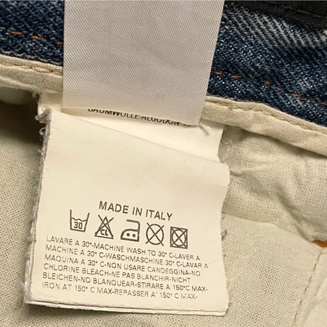 MADE IN ITALY製 DSQUARED2 ダメージ加工デニムパンツ ライトインディゴ 46サイズ