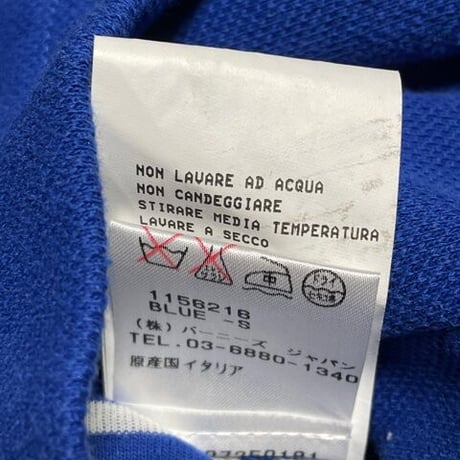【BARNEYS NEWYORK 取り扱い】 MADE IN ITALY製 V86 コットンテーラードジャケット ブルー Sサイズ