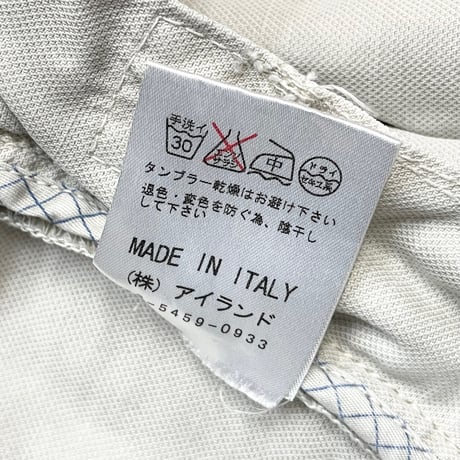 MADE IN ITALY製 LUIGI BORRELLI LUXURY VINTAGE コットンリネンカーゴハーフパンツ シルバーグレー 36サイズ