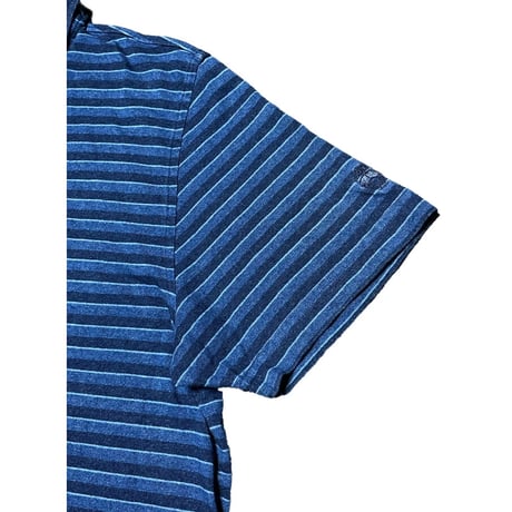 BROOKS BROTHERS Red Fleece 半袖ボーダーポロシャツ インディゴ Mサイズ