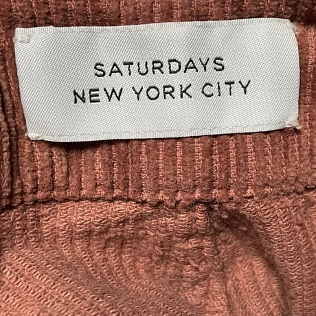 【BEAMS取り扱い】SATURDAYS NEW YORK CITY ショート丈コーデュロイハーフパンツ ブラウン W28サイズ