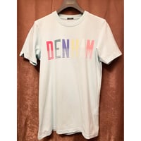 MADE IN BULGARIA製 DENHAM プリントTシャツ スカイブルー Sサイズ