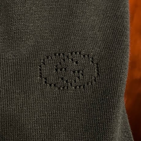 MADE IN ITALY製 GUCCI クルーネックコットンセーター ブラック 50サイズ