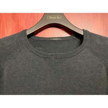 DENHAM クルーネックコットンセーター チャコールグレー 2サイズ