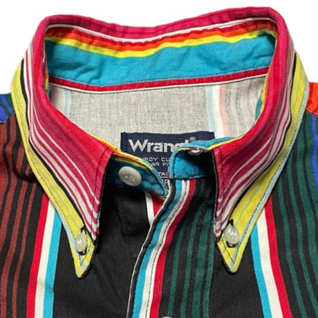 Wrangler メキシカンラグカラー長袖ボタンダウンコットンシャツ マルチカラー 16 1/2-35サイズ