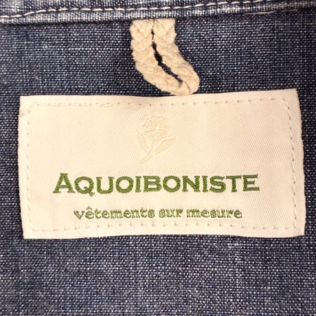 MADE IN JAPAN製 AQUOIBONISTE 長袖デニムウエスタンシャツ インディゴ 44サイズ