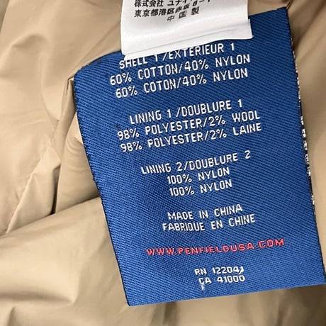【UNITED ARROWS 取り扱い】 Penfield コットンナイロンマウンテンパーカー ネイビー Mサイズ