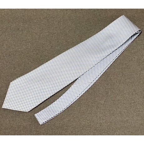 ▲訳あり商品▲ MADE IN ITALY製 E.Marinella 千鳥格子柄シルクネクタイ スカイブルー