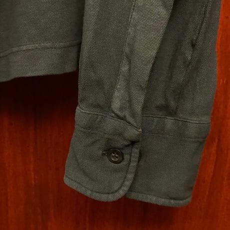希少 MADE IN ITALY製 FRED PERRY 長袖鹿の子ニットシャツ ネイビー Mサイズ