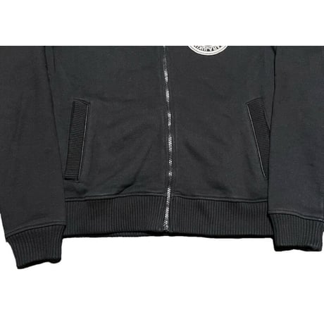 MADE IN GREECE製 A.P.C. HARAJUKU UNDERGROUND ワッペン付きスウェットジップジャケット ブラック 0サイズ