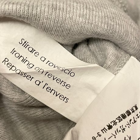 MADE IN ITALY製 DOLCE & GABBANA VネックレイヤードTシャツ グレー×ピンク 44サイズ