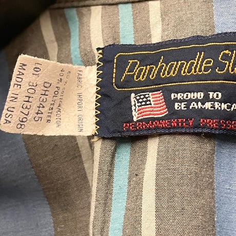 MADE IN USA製 80s～90s Panhandle Slim 長袖ストライプ柄ウエスタンシャツ マルチカラー 15-34サイズ