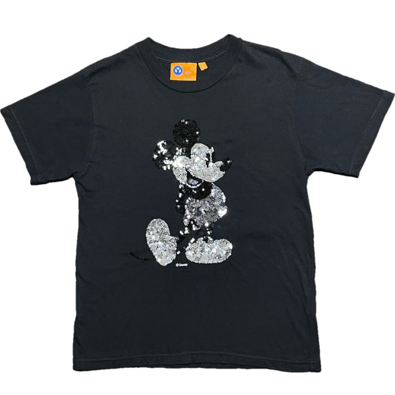 BEAMS × TOKYO DISNEY SEA Mickey スパンコールTシャツ ブラック...