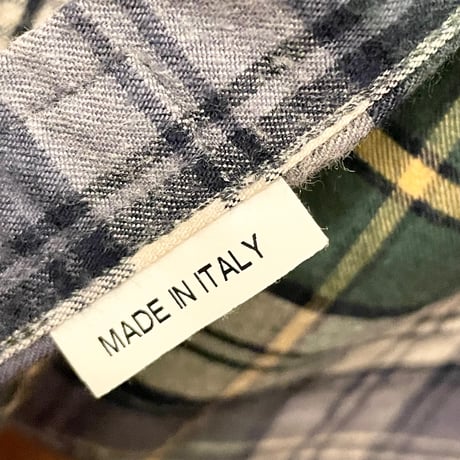 MADE IN ITALY製 FRANKLIN MARSHALL CLASSIC FIT スウェットフード付き チェック柄 長袖シャツ グリーン Lサイズ