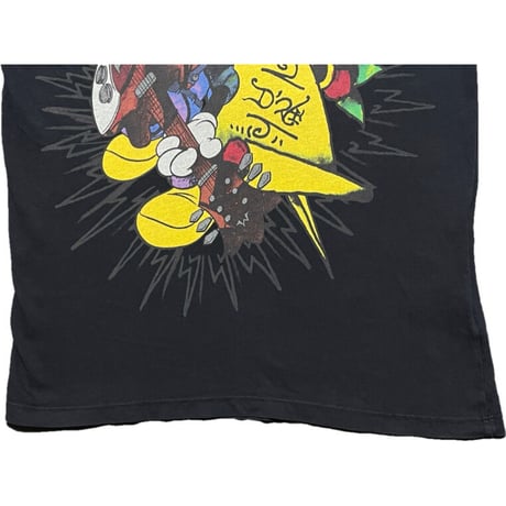 激レア MADE IN USA製 ED HARDY × DISNEY MICKEY MOUSE 限定コラボレーション 半袖プリントTシャツ ブラック Sサイズ