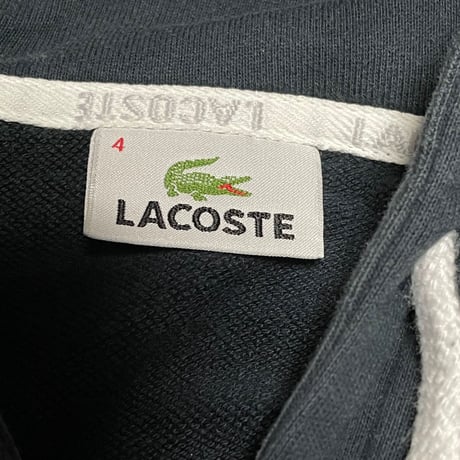 LACOSTE フルジップパーカー ブラック 4/Mサイズ