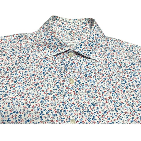 【nano universe取り扱い】MASTAI FERRETTI 長袖花柄シャツ ホワイト 38-15サイズ
