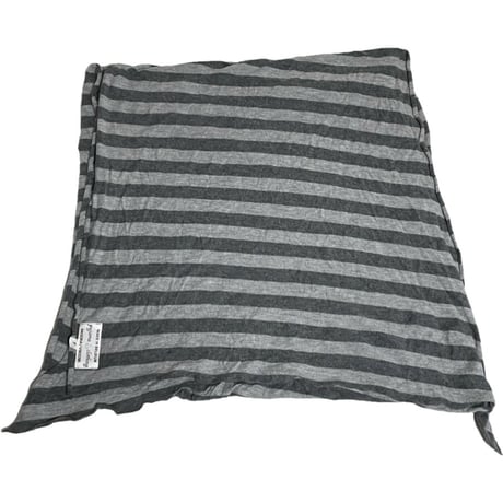 MADE IN BELGIUM製 pyjama clothing ボーダー柄ニットストール グレー