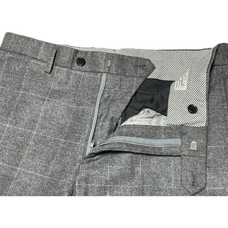 Complet per MEN'S MELROSE ウィンドウ・ペン柄 カシミヤ混ウールスラックス グレー 4サイズ