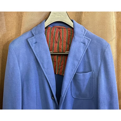 【UNITED ARROWS 取り扱い】 MADE IN ITALY製 JOHN SHEEP ニットスウェットテーラードジャケット ブルー Mサイズ