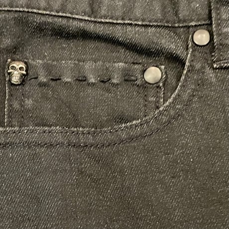 john varvatos ストレッチブラックデニムパンツ ブラック W30Rサイズ