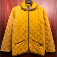 MADE IN ENGLAND製 LAVENHAM キルティングジャケット イエロー×ブラウン 36/48サイズ