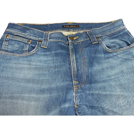 ▲訳あり商品▲ MADE IN ITALY製 Nudie Jeans オーガニックコットンデニムパンツ インディゴ W34/L32サイズ